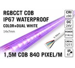 AppLamp 1,5m COB RGBCCT IP67 Waterproof Led Strip | 25W pm  24V | 840 pixels pm - Losse Strip