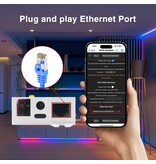 GLEDOPTO Gledopto Elite 4D-EXMU (GL-C-618WL) Geavanceerde WLED Controller | 4 Digitale Outputs | Ethernet, WiFi & Microfoon voor Adresseerbare LED-strips