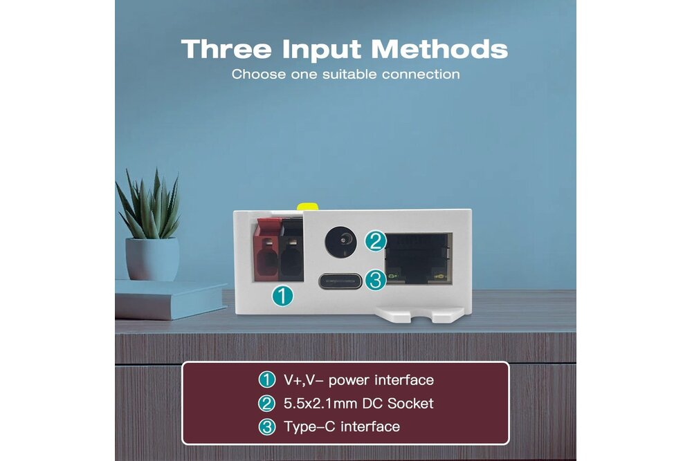 GLEDOPTO Gledopto Elite 4D-EXMU (GL-C-618WL) Geavanceerde WLED Controller | 4 Digitale Outputs | Ethernet, WiFi & Microfoon voor Adresseerbare LED-strips