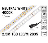 Applamp Extra Heldere Neutraal Wit LED Strip 4000K | 2,5m | 3350 lm/m - Losse Strip