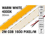 AppLamp Extra Heldere Super Wide Neutraal Wit COB LED Strip 4000K | 2m | 3850 lm/m | 30mm breed - Losse Strip