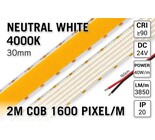 AppLamp Extra Heldere Super Wide Neutraal Wit COB LED Strip 4000K | 2m | 3850 lm/m | 30mm breed - Losse Strip