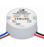 MWPower MWPower AF4524Y Mini Waterdichte Voeding Ø50mm - DC 24V 45 Watt 1.87A - IP67