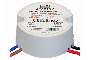 MWPower Mini Waterdichte Voeding Ø50mm - DC 12V 60 Watt 5A - IP66
