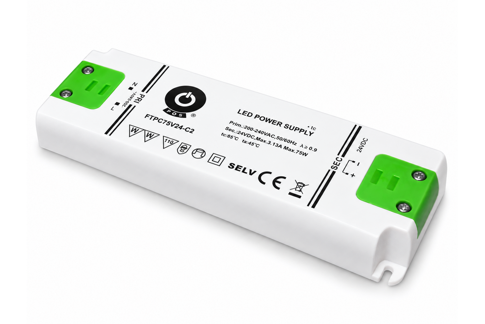 POS-POWER POS-POWER FTPC75V24-C2 Compacte POS Voeding DC 24 Volt 75W 3.13A - IP20