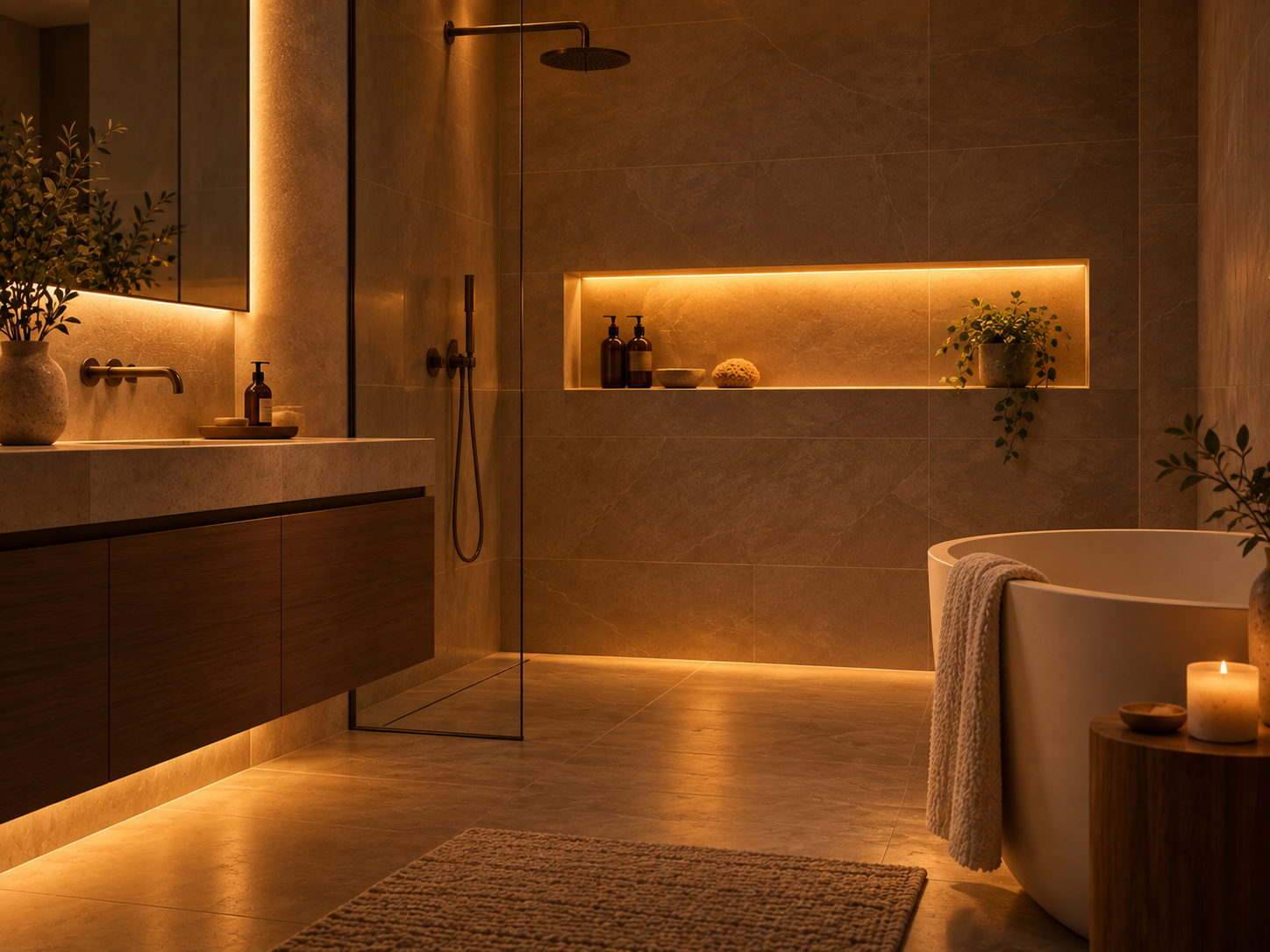 Ledstrip nis badkamer
