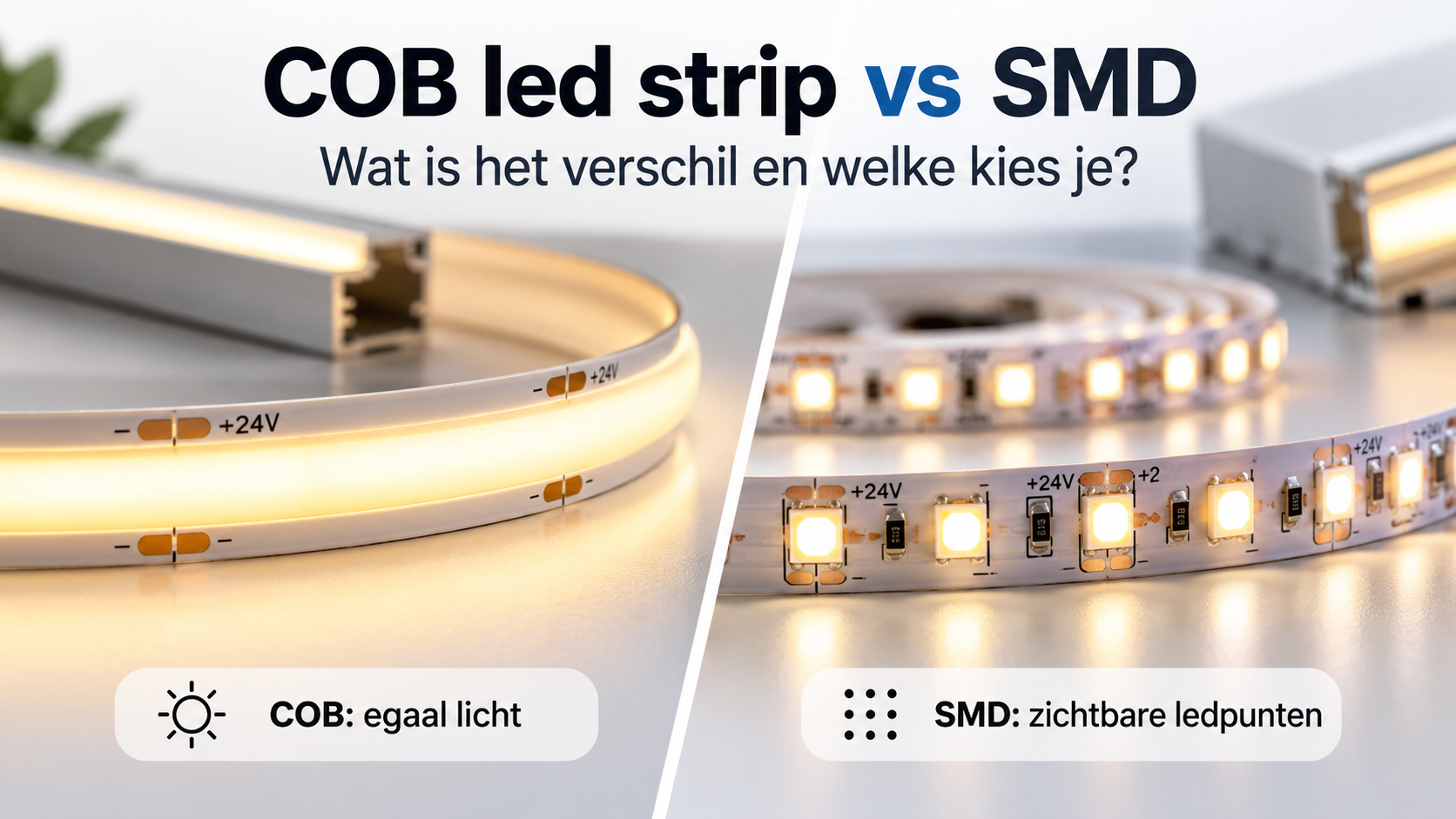 COB led strip vs SMD