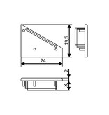 Eindkapjes voor LED profiel ANGLE14 Set van twee, met of zonder kabelgat