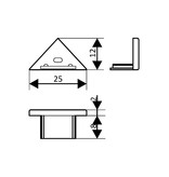 Eindkapjes voor LED profiel TRIAD Set van twee, met of zonder kabelgat