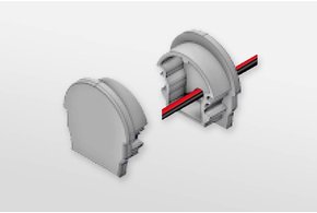 Eindkapjes OMNI12 voor Half Ronde Cover `D`, Set van twee