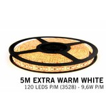 Extra Warm Witte LEDstrip 120 leds p.m. - 5 Meter - 12V - type 2835