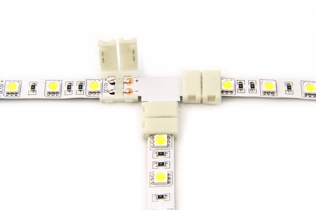 Witte LED strip T-connector