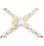 Witte LED strip X-connector