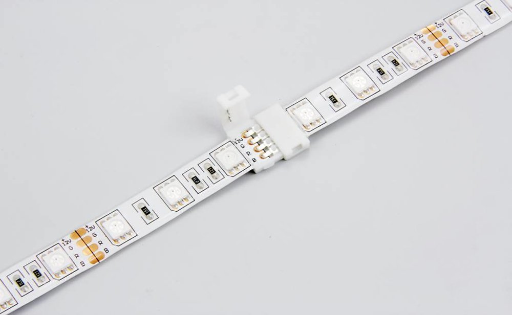 RGBW LED strip koppelstuk connector, soldeer-vrij, RGBW klik connector