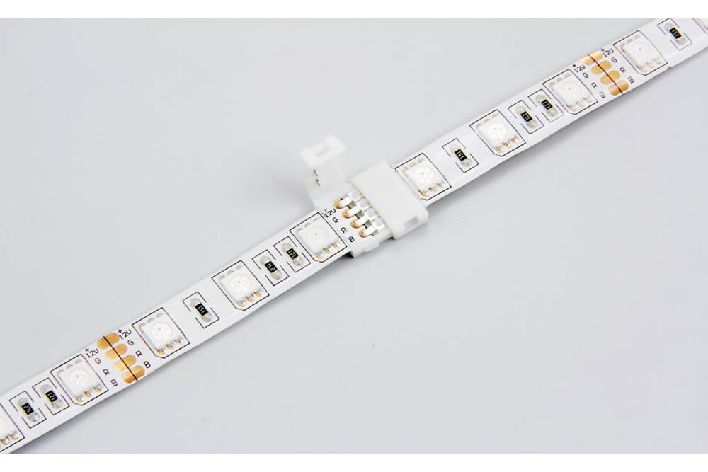 RGBW LED strip koppelstuk connector, soldeer-vrij, RGBW klik connector