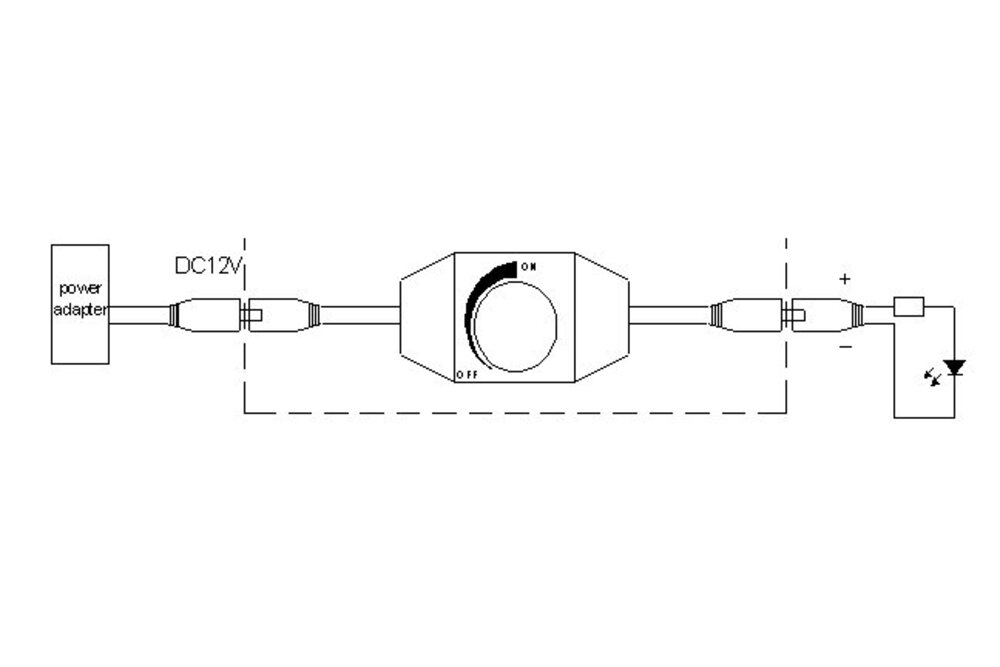 LED draaiknop pot dimmer 12V-24V, 4A