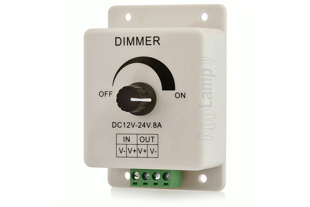 LED strip dimmer met draaiknop / pot dimmer 12V-24V 8A