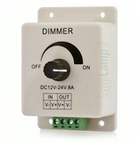 LED strip dimmer met draaiknop / pot dimmer 12V-24V 8A