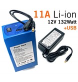 11 Ampere 12V Li-Ion Batterij pack - Power Bank 11A 12V 132W & USB Out