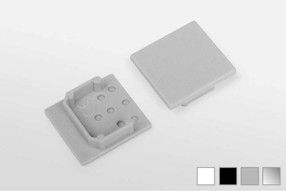 Eindkapjes voor LED profiel NOVA20. Set van twee