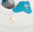 Q1905 Dames Sneaker Medal - Wit/Aqua Blauw