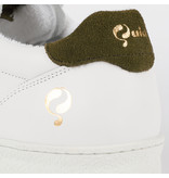 Q1905 Heren Sneaker Medal - Wit/Legergroen