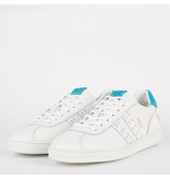 Q1905 Heren Sneaker Medal - Wit/Aqua Blauw