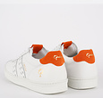 Q1905 Heren Sneaker Medal - Wit/Oranje