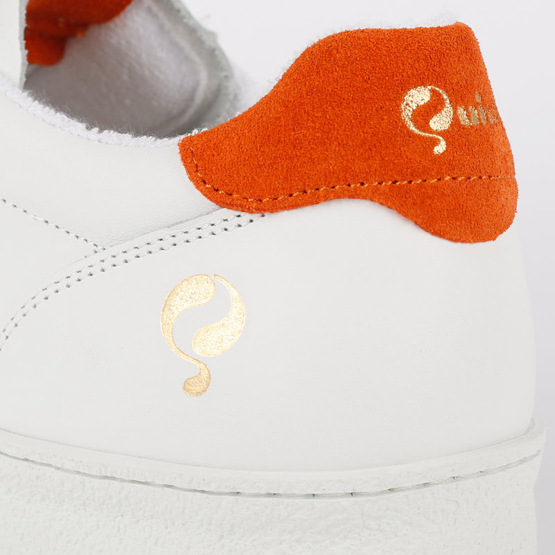 Q1905 Heren Sneaker Medal - Wit/Oranje