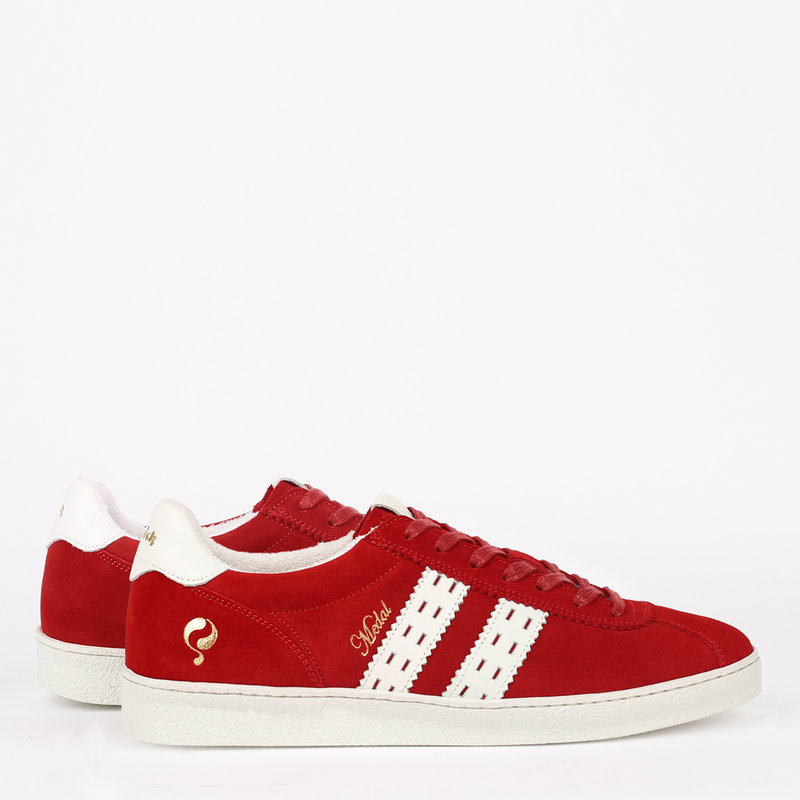 Q1905 Heren Sneaker Medal - Rood/Wit