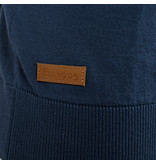 Q1905 Heren Polo Zoutelande - Marine Blauw/Witgrijs/Lichtblauw