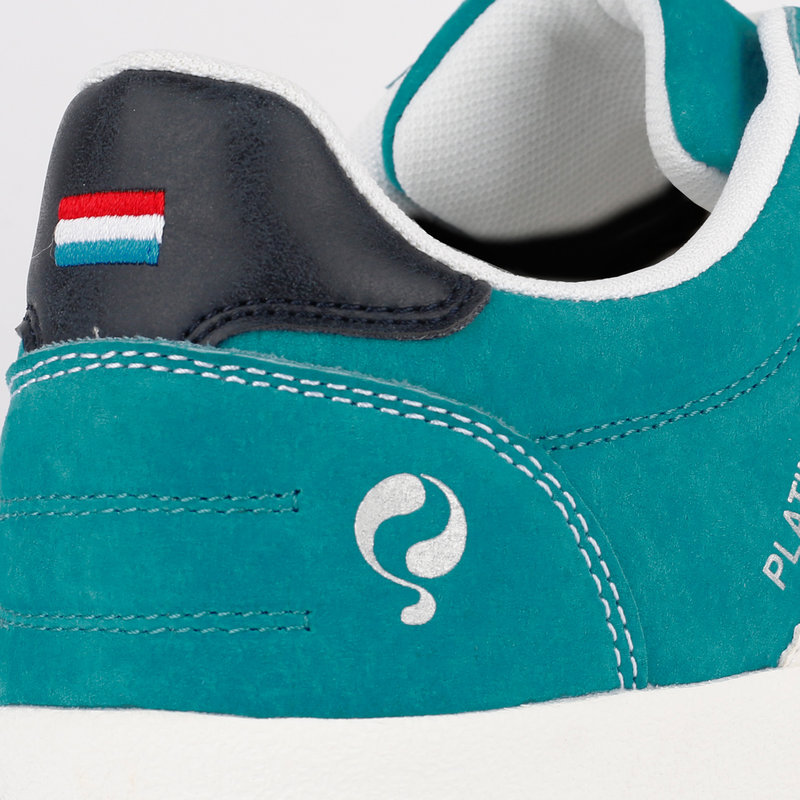 Q1905 Heren Sneaker Platinum - Aqua Blauw/Wit