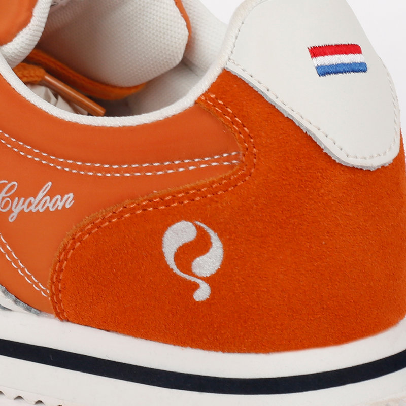 Q1905 Heren Sneaker Cycloon - Roest Oranje/Wit