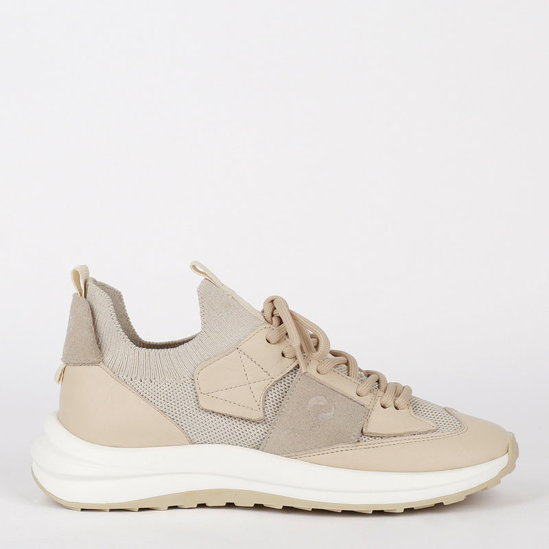 Q1905 Dames sneaker Leersum  -  Taupe