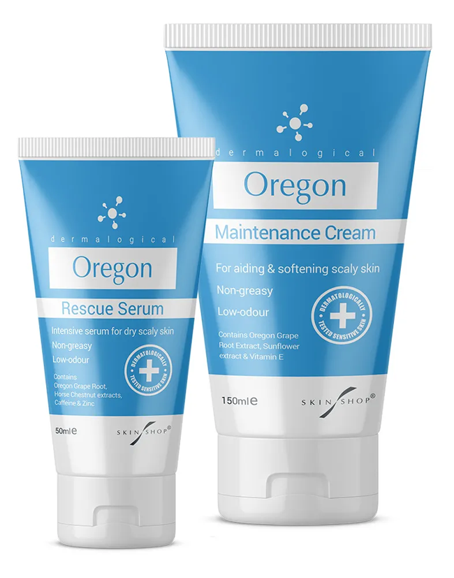 Oregon Psoriasis Skin Care Basic Kit Rescue Serum en Maintenance