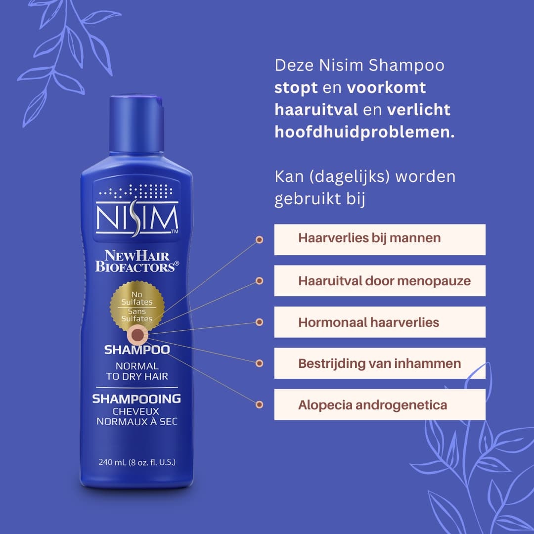 Nisim shampoo tegen Haaruitval Binnen één week resultaat Nisim