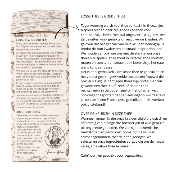 Napiers Herbalists Midlife Herbal Tea Blend