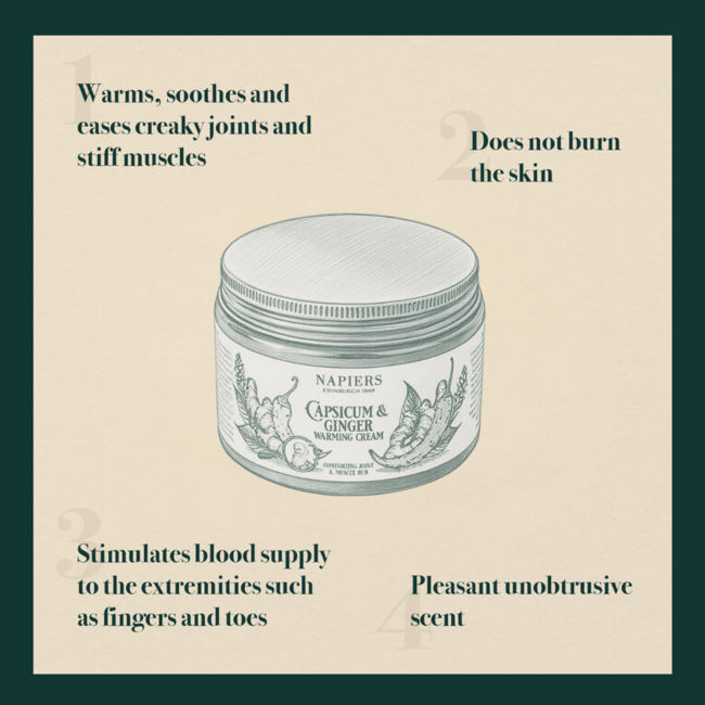 Napiers  Capsicum & Ginger Warming Cream - Warmtecrème op basis van natuurlijke ingrediënten  100ml