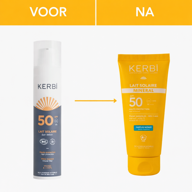 Kerbi Minerale Zonnebrand SPF50 met natuurlijke monoï geur | Natuurlijk & Bio