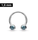 Piercing Ring 1,6 x12 mm türkis
