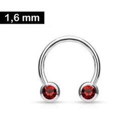 1,6 x 12 mm Hufeisenring Rot