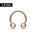 1,6 mm Brustpiercingring  PVD Rosegold