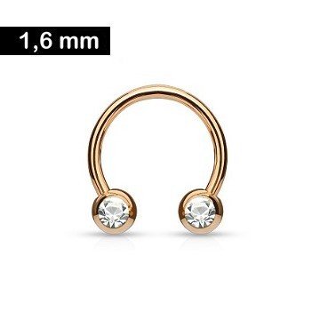 1,6 mm Brustpiercingring  PVD Rosegold