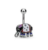 Bauchnabelpiercing bunter Elefant