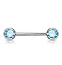 1,6 x 12 mm Nippelpiercing türkis