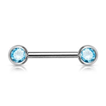 1,6 x 12 mm Nippelpiercing türkis