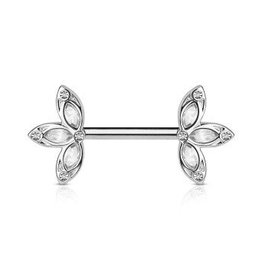 1,6 x 14 mm Brustpiercing Blume