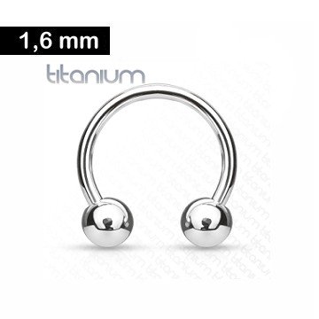 🦚 Piercingring aus Titanium – 1,6 mm