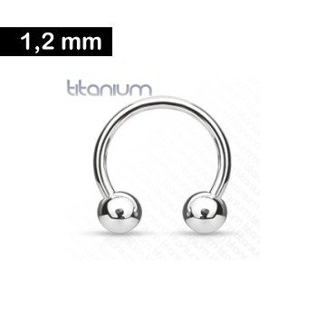 1,2 mm Hufeisenring Titanium