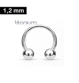 1,2 mm Hufeisenring Titanium